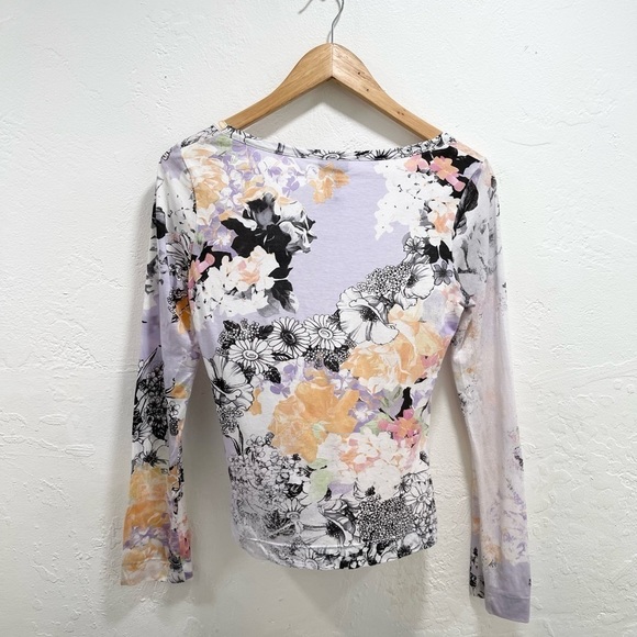 Just Cavalli Cotton Printed Long Sleeve Floral - Picture 3 of 4